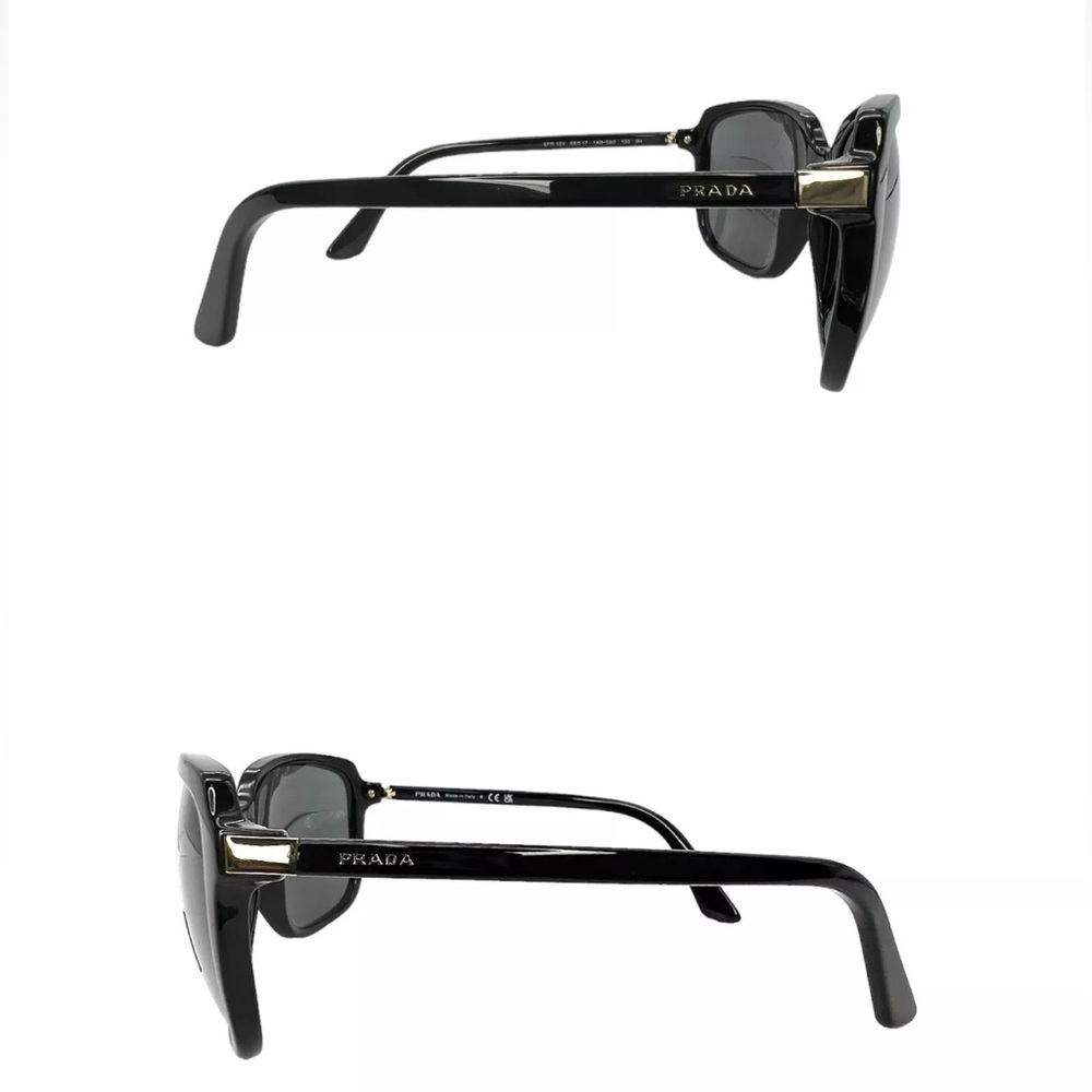 Prada Black Tinted Sunglasses Gold Hardware —100% UV Protection - Picture 4 of 10